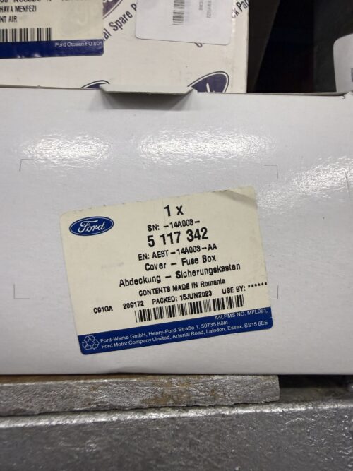 Ford Courier Kapak Sigorta Kutusu AE8T 14A003 AA | Finish No: 5117342