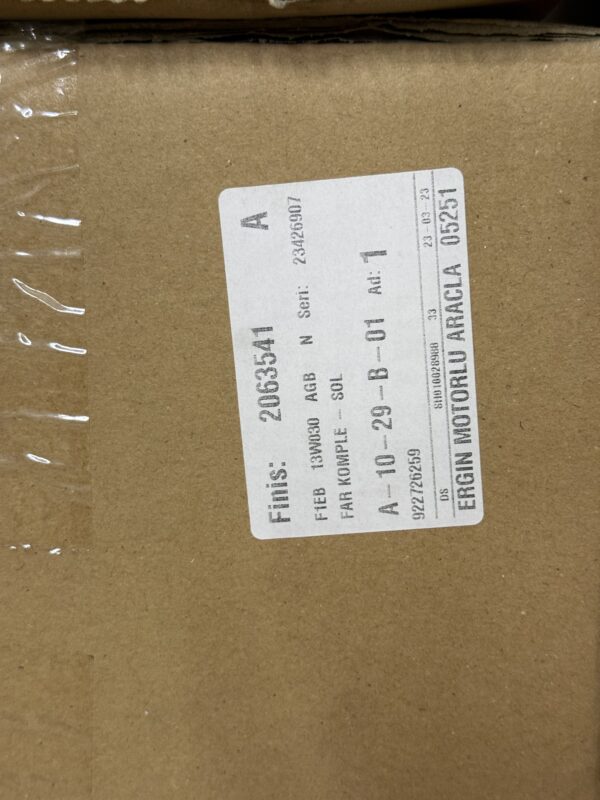 pn-794-2063541-01 Ford Focus Far Komple Sol F1EB 13W030 AGB | Finish No: 2063541