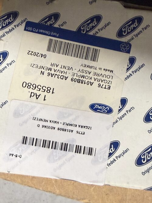 Ford Courier Izgara Komple Hava Menfezi ET76 A018B09 AD3JA6 | Finish No: 1855680