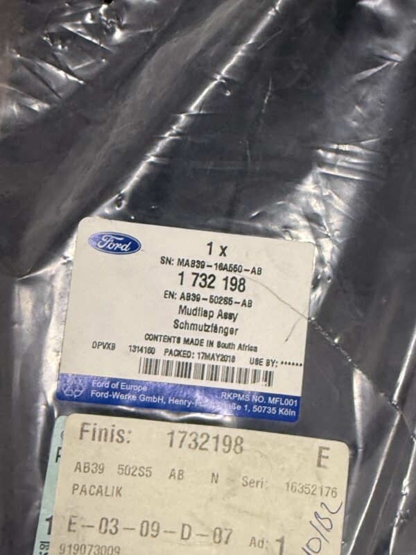 pn-913-1732198-01 Ford Ranger Pacalik AB39 502S5 AB | Finish No: 1732198