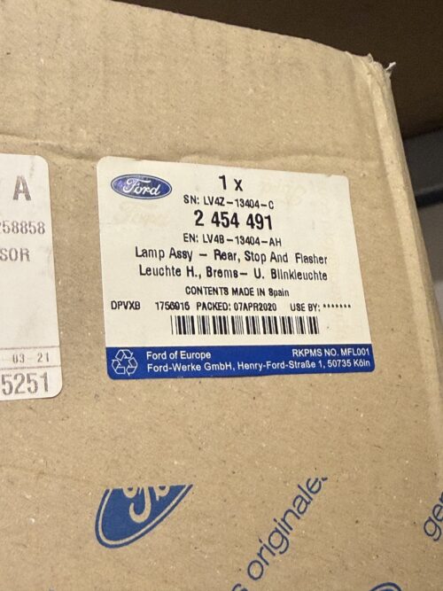 pn-new-2454491-01 LAMBA KOMPLE-ARKA, STOP VE FLASOR LV4B 13404 AH | Finish No: 2454491